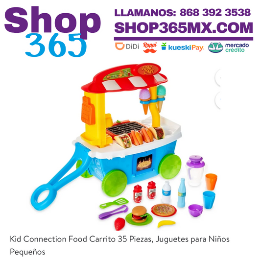 Kid Connection Food Carrito 35 Piezas, Juguetes para Niños Pequeños