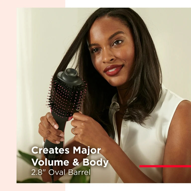 One-Step Revlon Secador de Pelo de Cerámica y Cepillo de Aire Caliente Voluminizador, Negro