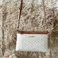 Bolsa Calvin Klein Crossbody Original - Monograma Logo Beige/Café
