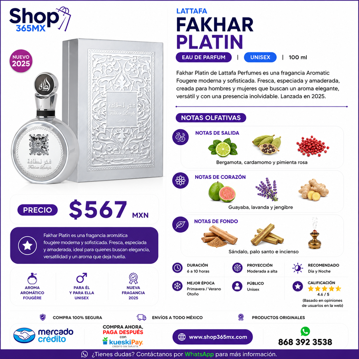 LATTAFA Fakhar Platin EDP H 100ML