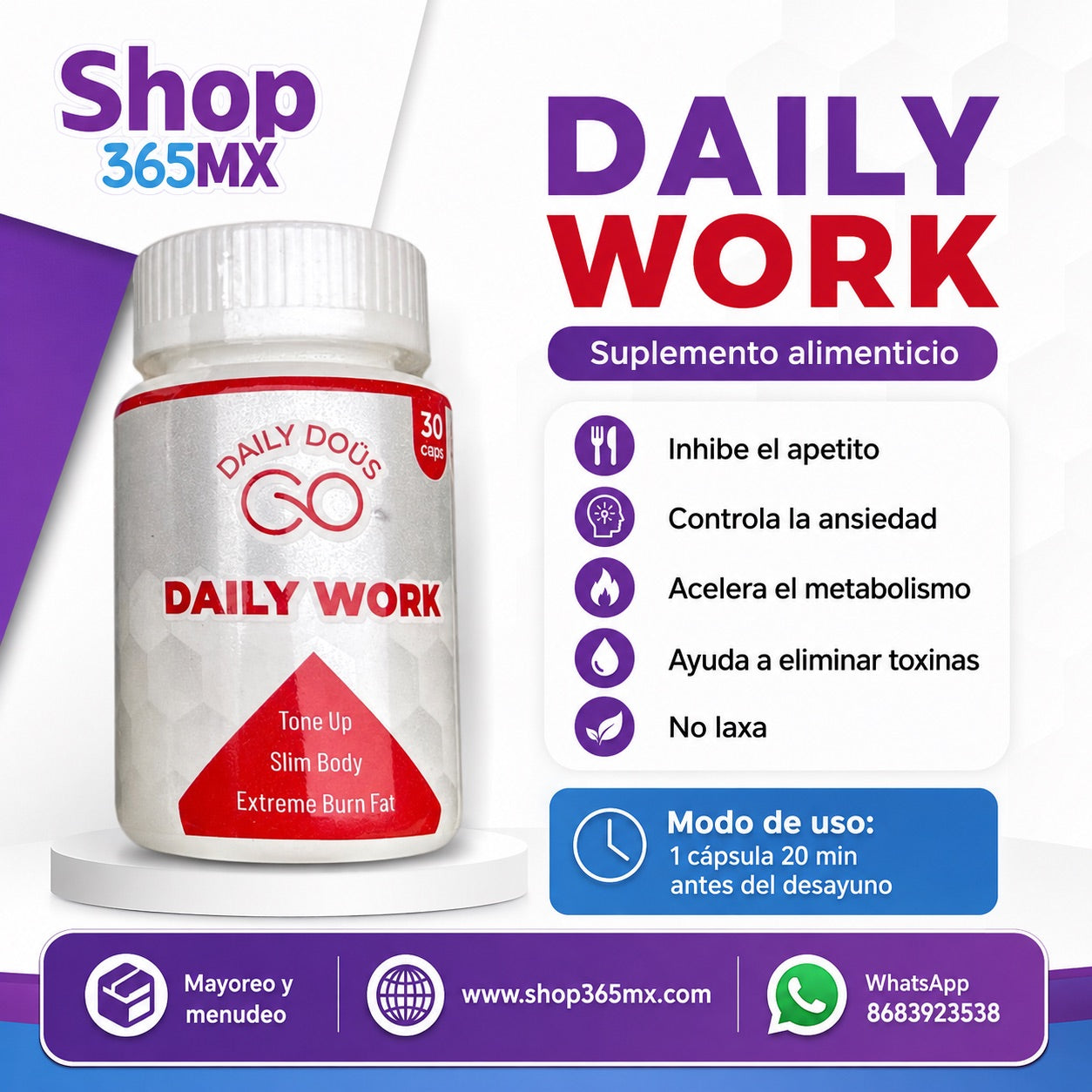 Daily Work Mayoreo 10 Piezas