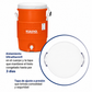 Igloo Enfriador de Bebidas Resistente de 5 Galones, Naranja