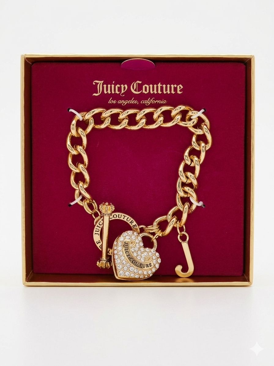 Juicy Couture: Icon Bracelet — Gold & Crystal Edition