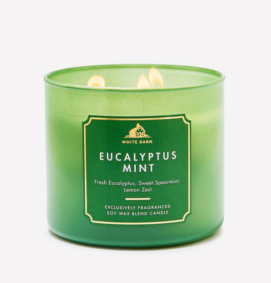 Bath & Body Works Eucalyptus Mint Vela 3 Mechas 411 g