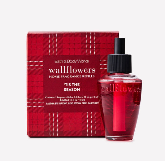 🎄❤️ Bath & Body Works Wallflowers ’Tis the Season – Pack de 2 Repuestos Aromáticos