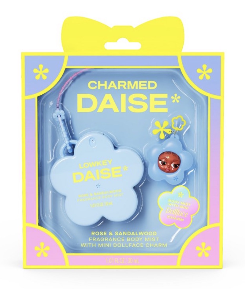 🌼 Charmed Daise – Lowkey Daise Rose & Sandalwood Body Mist + Mini Dollface Charm | 30 ml