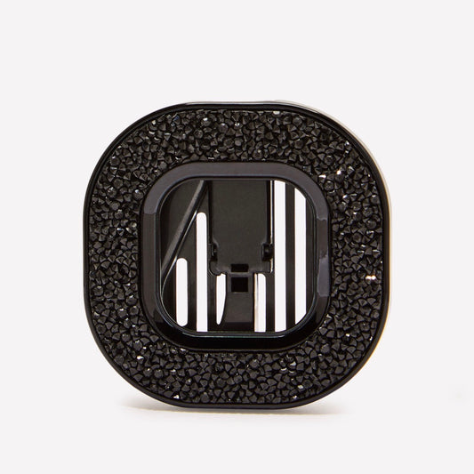 Car Fragrance Holder Negro con Pedrería | Porta Aromatizante para Auto