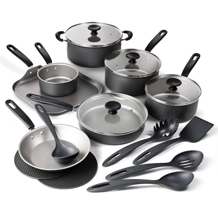 Tramontina Primaware Juego de Utensilios de Cocina Antiadherentes de 18 Piezas, Asfalto