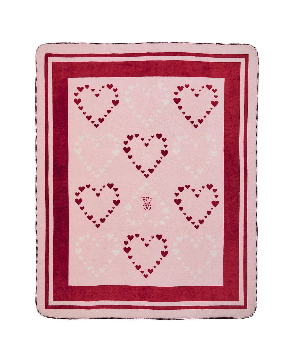 Victoria’s Secret Manta de Corazones Ultrasuave 50 x 60 in – Cobija Rosa Original