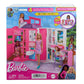Barbie Casa de Escapada, Juego de Casa de Muñecas con 4 Áreas de Juego, 2 Sillas, Juego de 360 y Accesorios