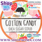 Tree Hut Cotton Candy Shea Sugar exfoliante corporal hidratante y exfoliante, 18 oz.