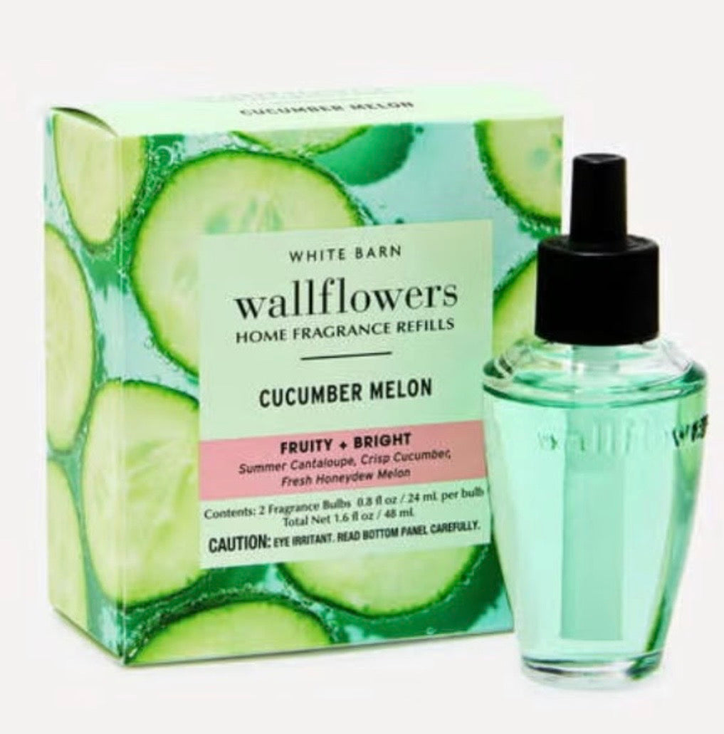 Bath & Body Works Cucumber Melon Wallflowers 2-Pack 48 ml | Aromatizante para Hogar