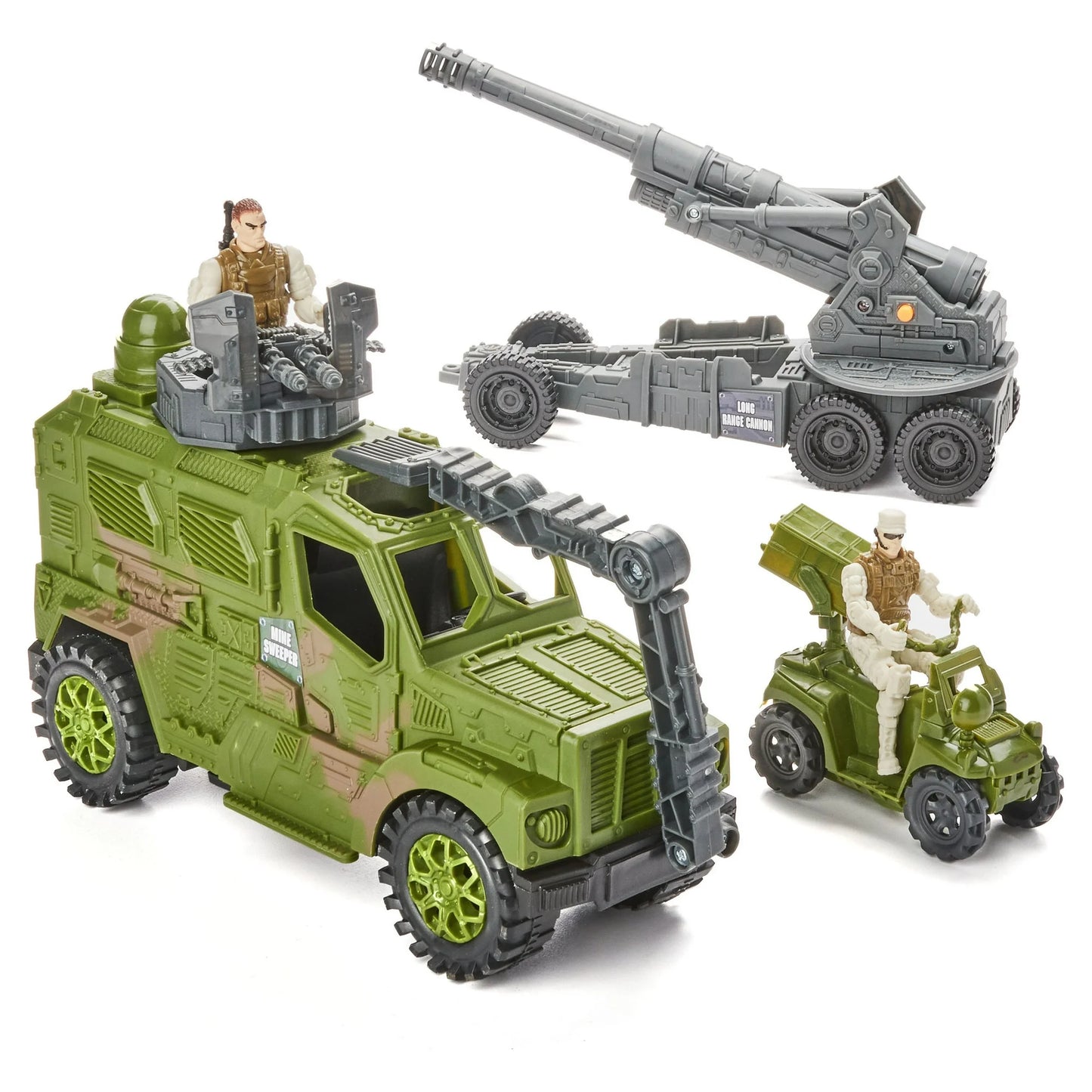 Kid Connection Juego de Juguetes con Helicóptero Gigante y Vehículos Militares 57 Piezas