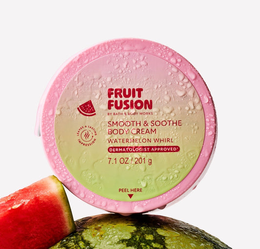Bath & Body Works Fruit Fusion Watermelon Whirl Smooth & Soothe Body Cream 201 g – Crema Corporal de Sandía