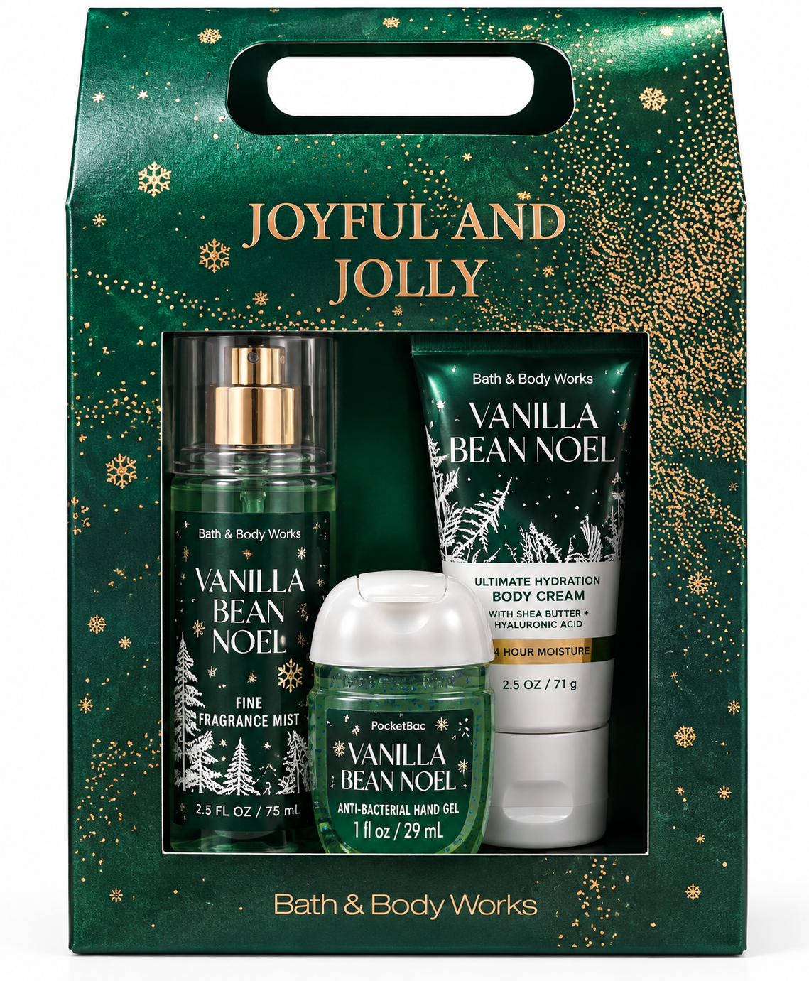 🎄 Bath & Body Works Vanilla Bean Noel – Joyful and Jolly Gift Set