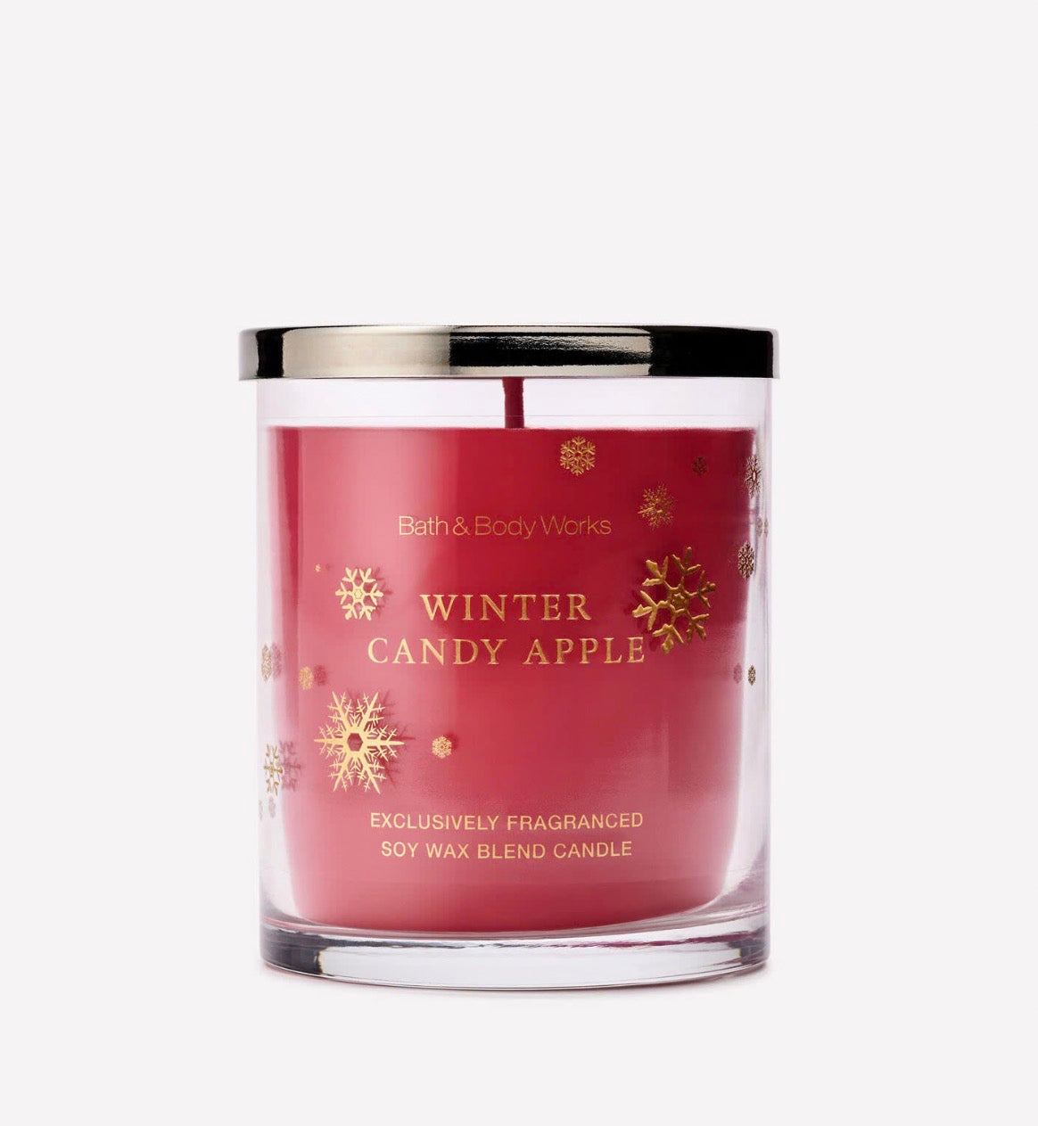 Bath & Body Works Winter Candy Apple – Vela Aromática de 1 Mecha