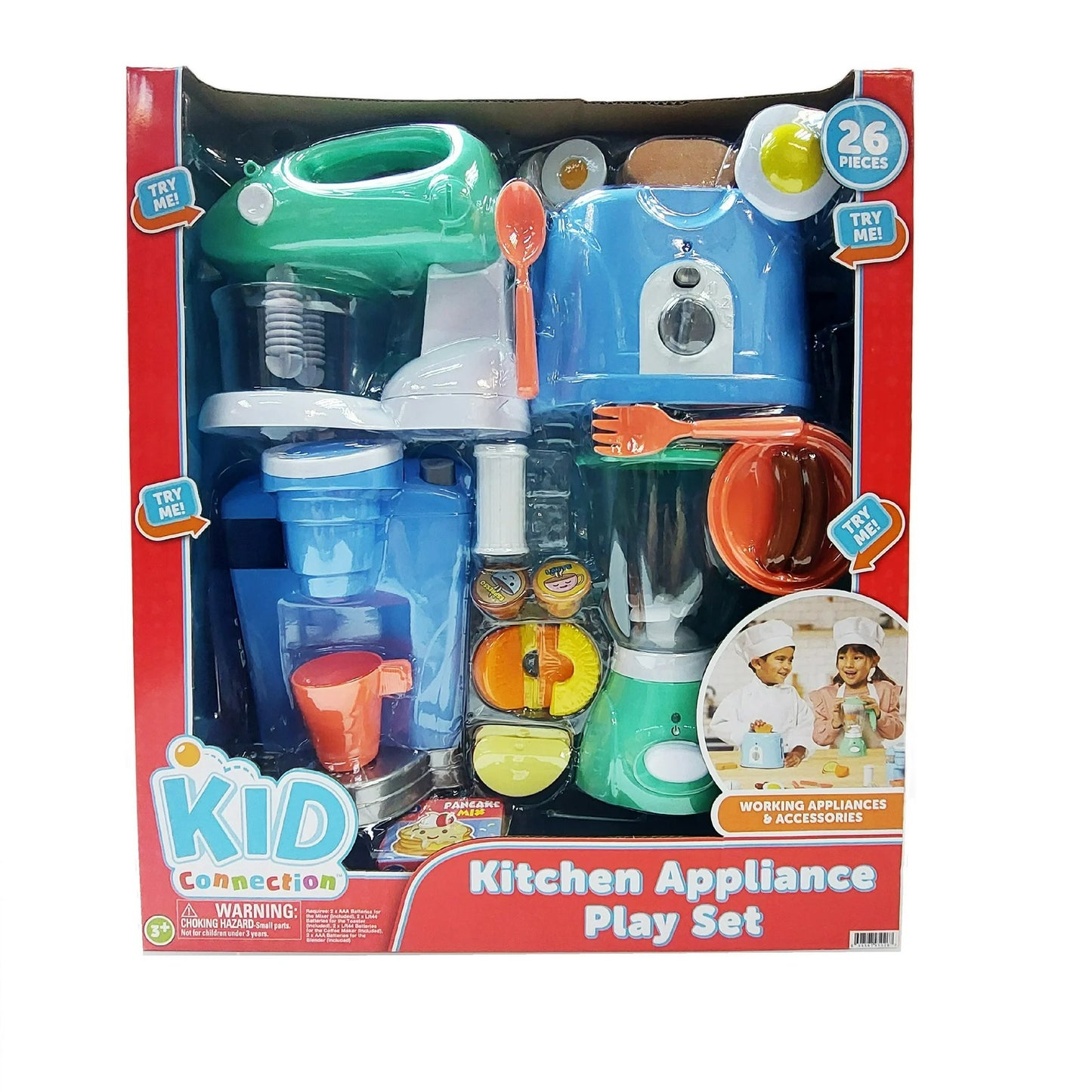 Kid Connection Juego de Utensilios de Cocina Electrónicos 26 Piezas, Juguetes para Niños Pequeños