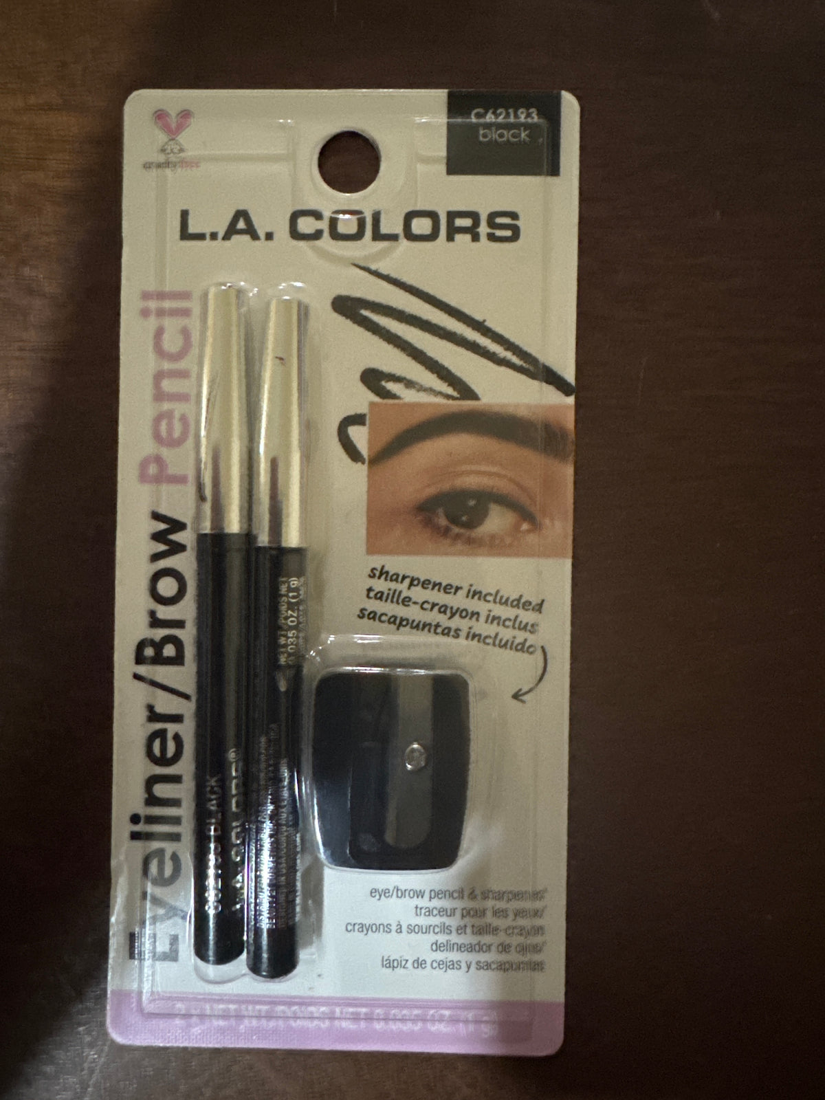 LA Colors Eyeliner Brow Pencil Black