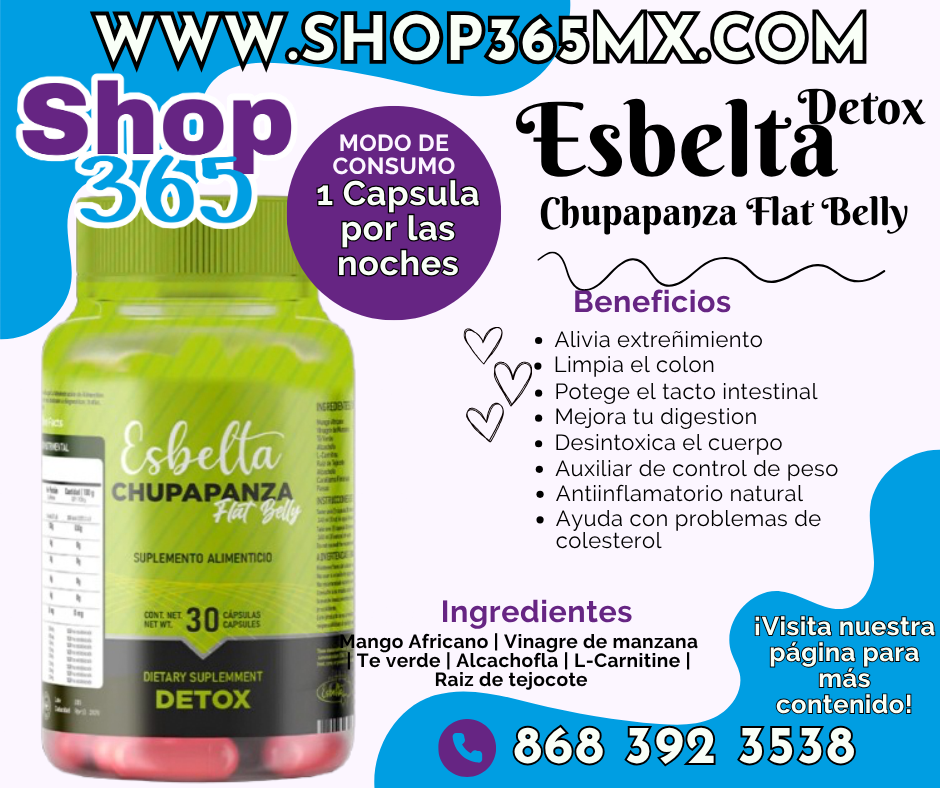 Esbelta Detox Chupapanza Flat Belly