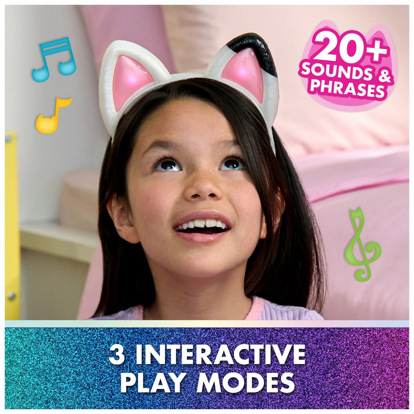 Gabby's Dollhouse: la Película, Dollhouse Meow-mazing con Sonido FX, Accesorios y Orejas Interactivas Adicionales (Exclusivo de Walmart)