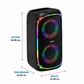 OKKO Altavoz Bluetooth Portátil Sonic Bass V4: Altavoz Inalámbrico para Fiestas con Graves Profundos, Altavoz Karaoke con Puerto para Micrófono, Luces LED, Altavoz Recargable Portátil para Exteriores