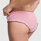 Panty Rosa de Malla con Ribete Negro – Corte Hipster Femenino