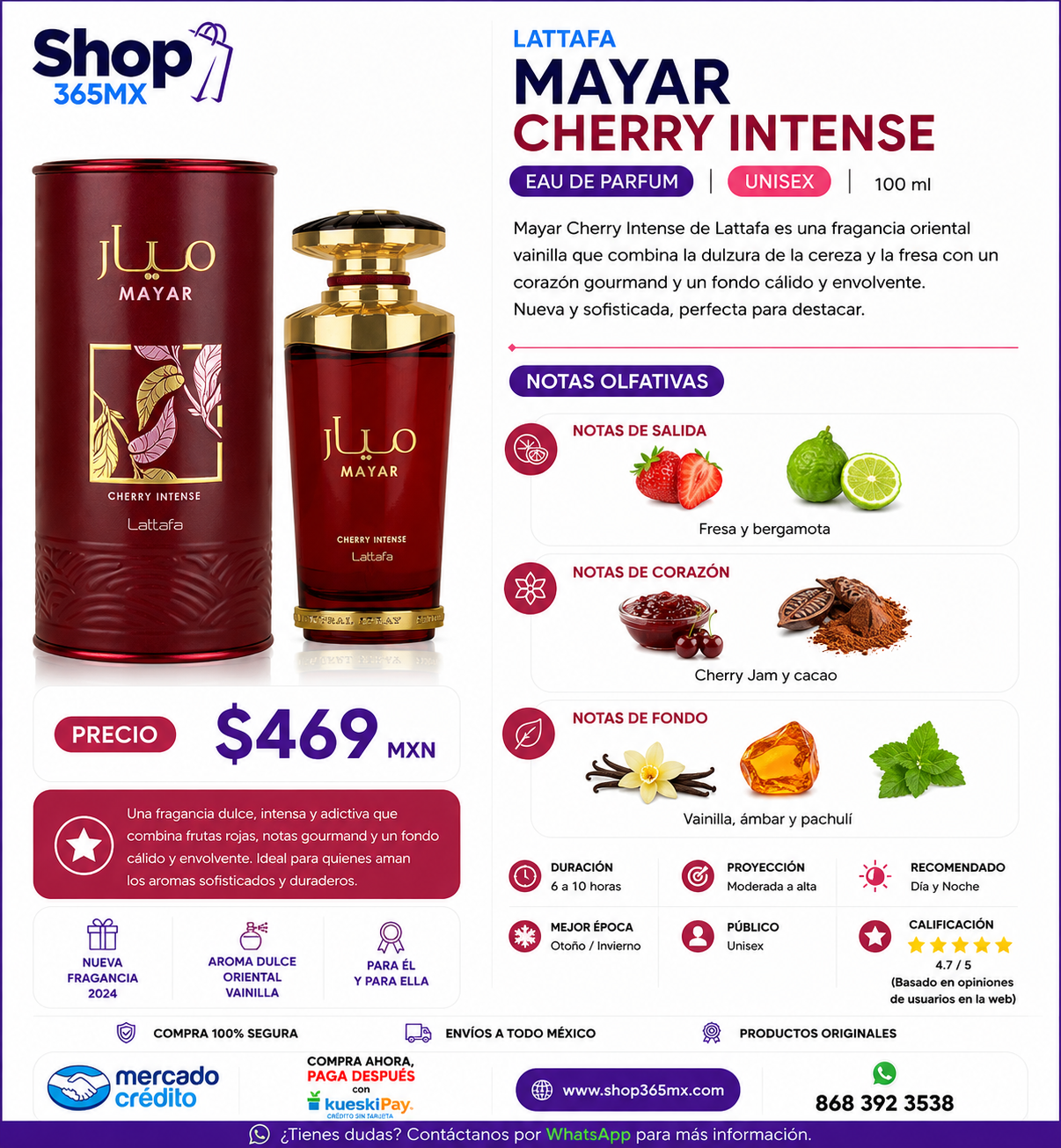 LATTAFA Mayar Cherry Intense EDP U 100ML