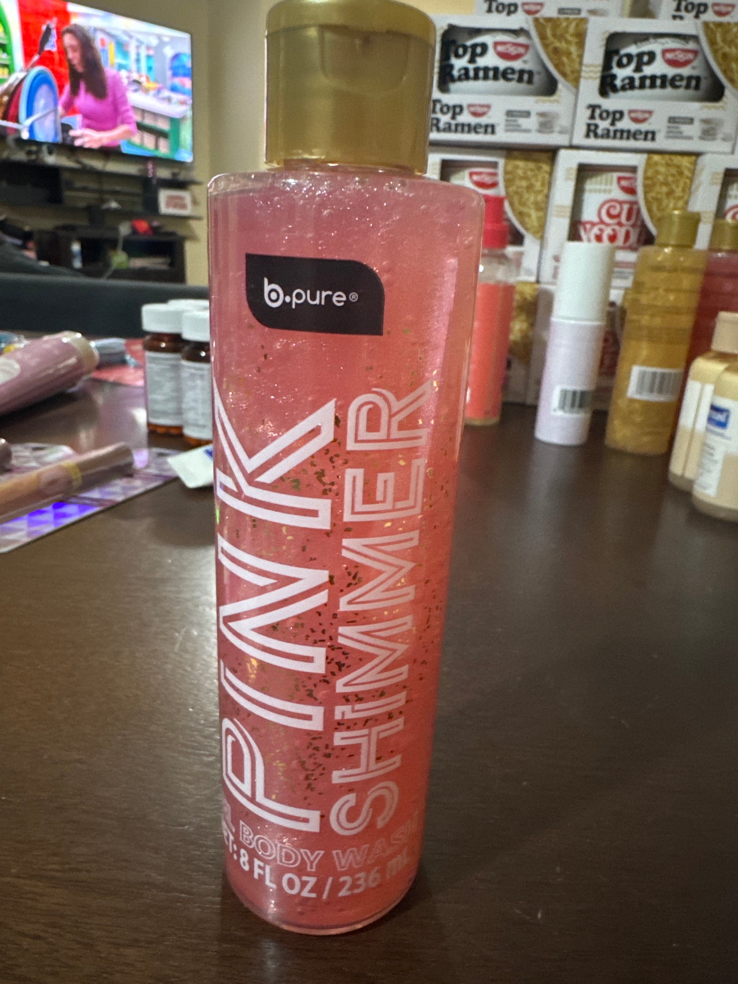Pink Shimmer Gel Body Wash shimmer