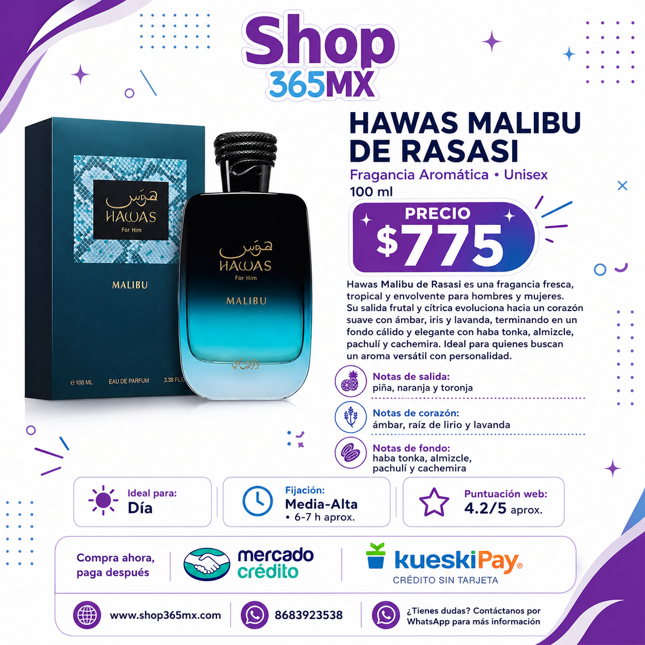 RASASI Hawas Malibu EDP U 100ML