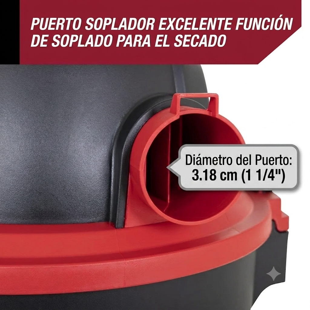 Hyper Tough Vacío Húmedo/seco de 5 Galones para el Automóvil, Garaje, Hogar O Taller