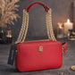 Bolsa Tommy Hilfiger Roja con Cadena Dorada