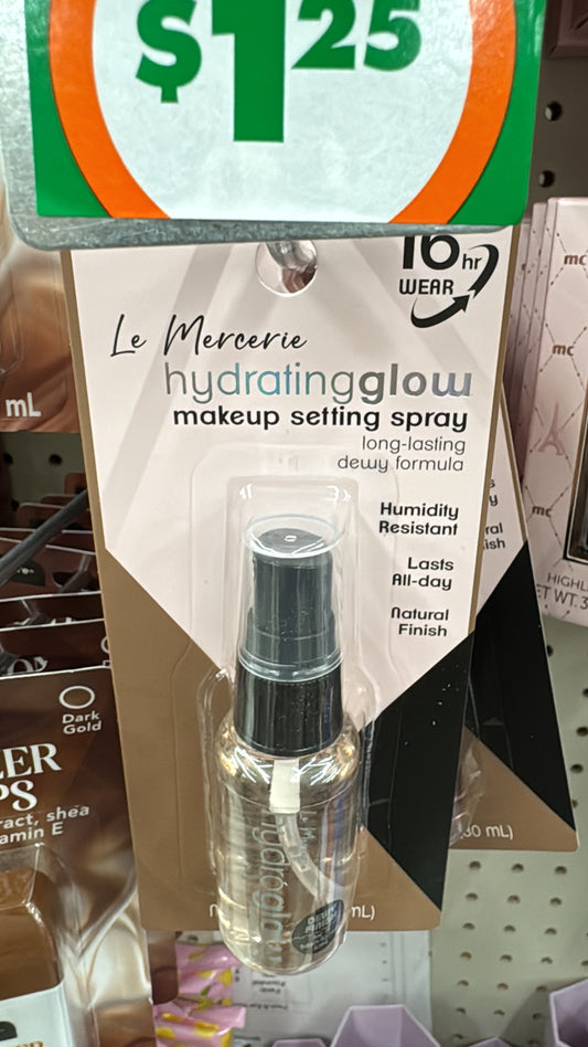 La mercerie hydratingglow makeup setting spray