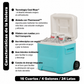 Igloo Hielera Rígida de 16 QT Laguna con Ruedas, Azul Aqua