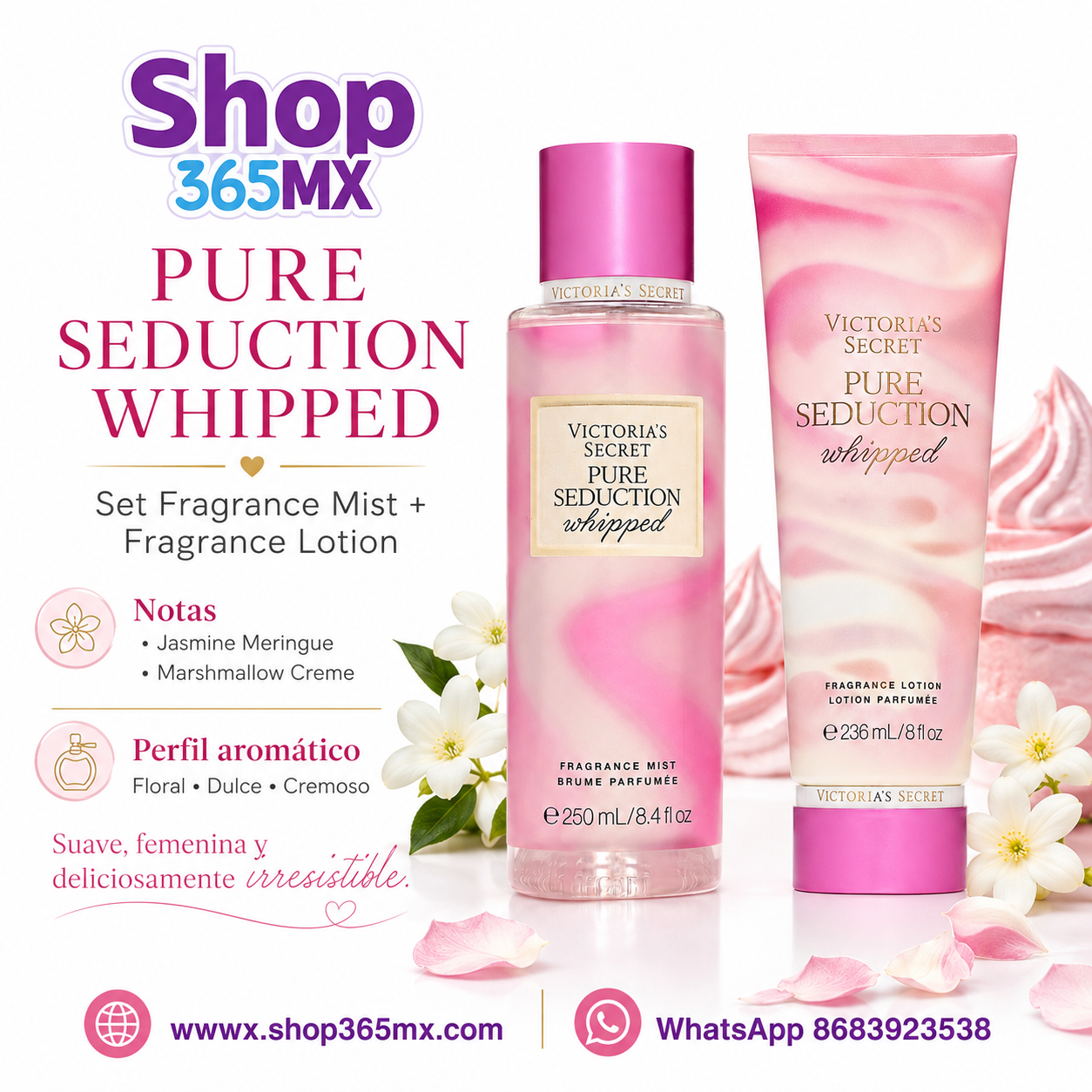 Set Pure Seduction Whipped Victoria’s Secret Bruma + Loción Original