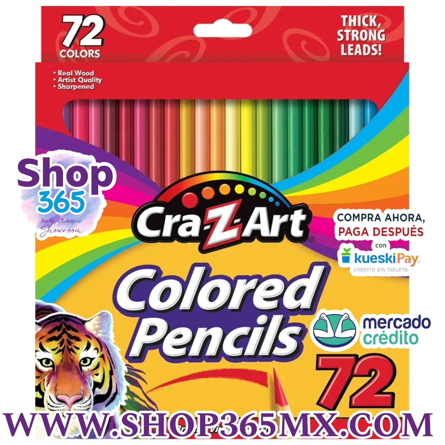 Cra-Z-Art Lápices de colores clásicos, 72 unidades, multicolor, niño principiante a adulto, regreso a la escuela