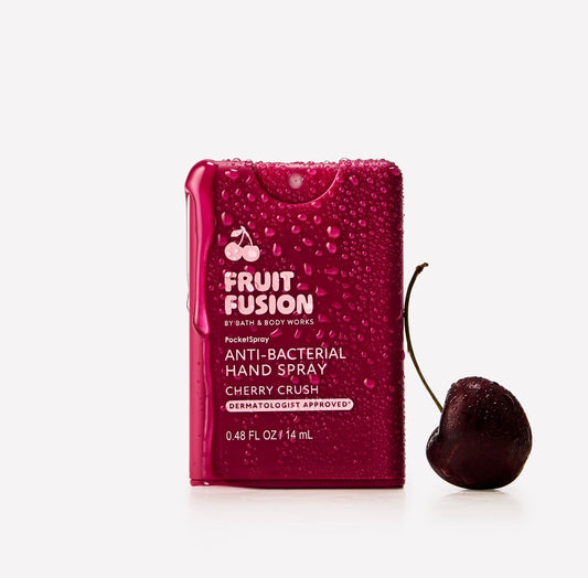 Bath & Body Works Fruit Fusion Cherry Crush PocketSpray Hand Sanitizer 14 ml – Spray Antibacterial para Manos