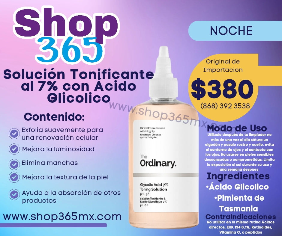 Glycolic Ácid 7% Toning Solution The Ordinary