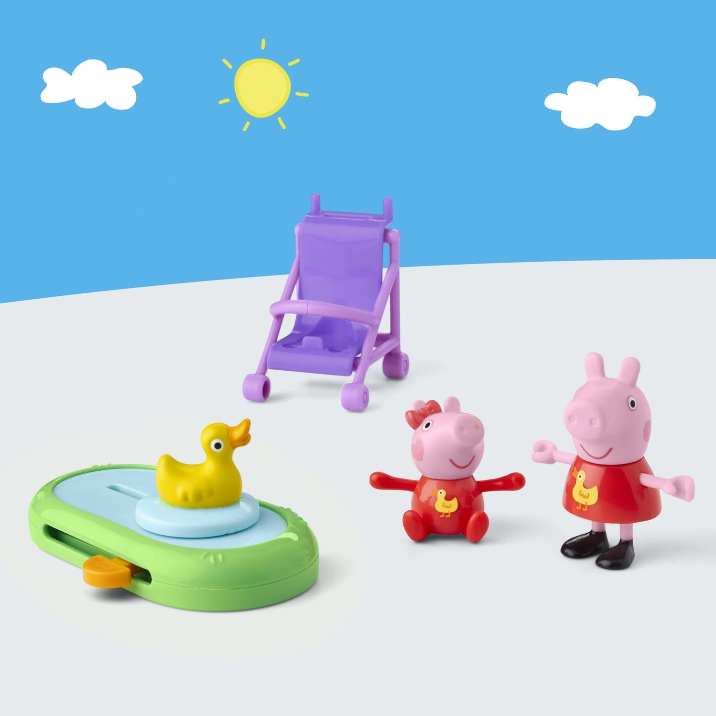 Peppa Pig Juguetes Peppa y Evie's Park Juego Divertido con 2 Figuras, Juguetes Preescolares, 3+