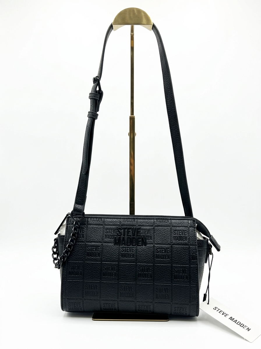Crossbody Steve Madden Blexy Hollywood Logo Modelo DR143835 BLK/BLK