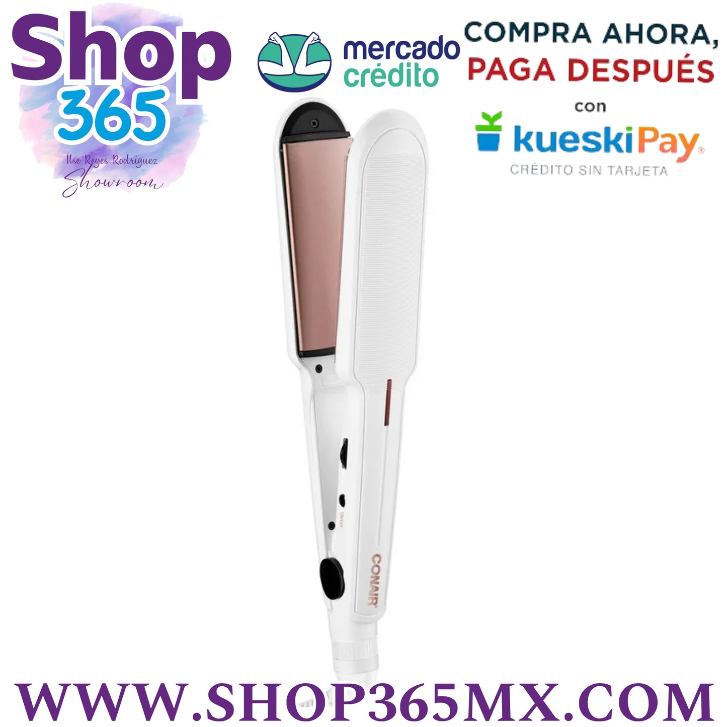 Double Ceramic Conair Plancha Plana 1,5 Pulgadas, Oro Rosa CS922N