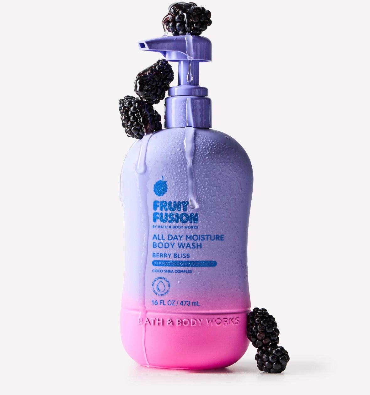 Bath & Body Works Fruit Fusion Berry Bliss Body Wash 473 ml – Jabón Corporal Hidratante de Frutos Rojos