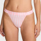 💗 Victoria’s Secret Tanga de Rayas Rosa con Cintura Logo