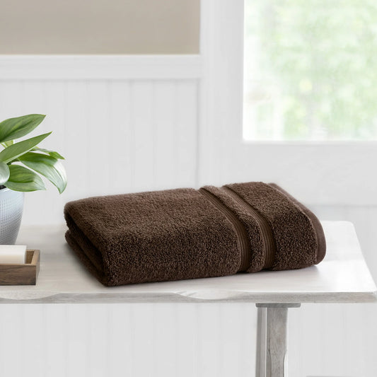 2 PZA Toalla de Baño Sólida 30" x 54" Marron