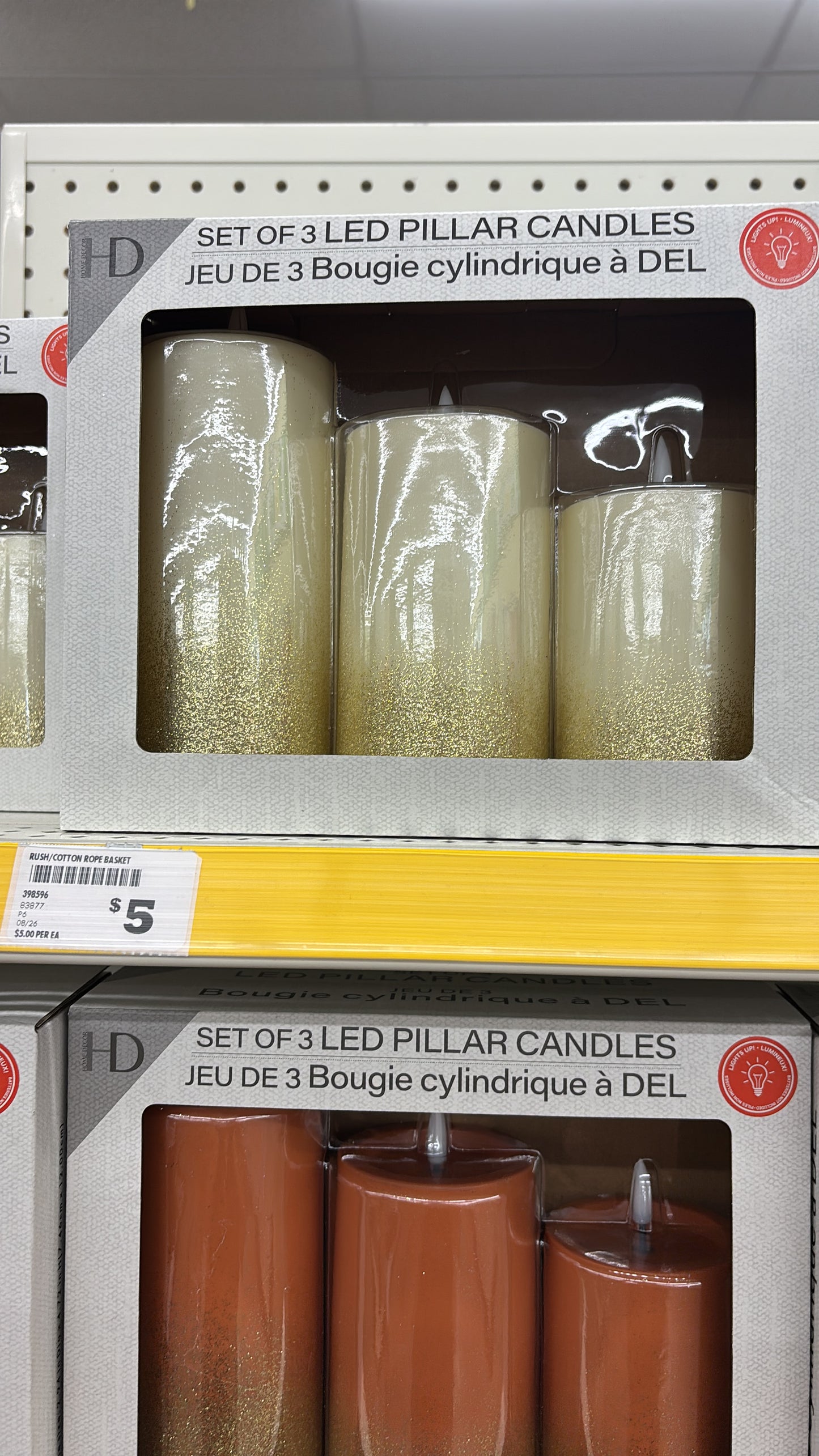 Set 3 led candeles dorado