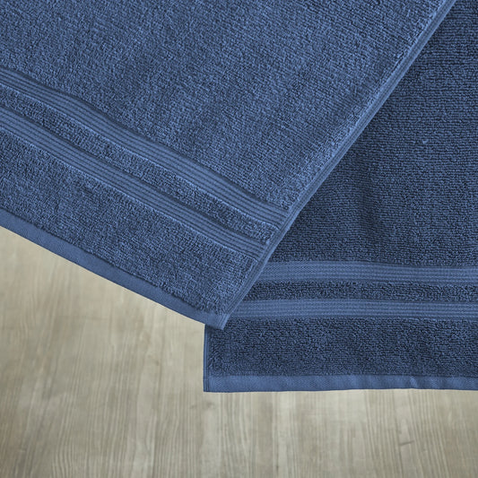 2 PZA Toalla de Baño Sólida 30" x 54" AZUL INDIGO