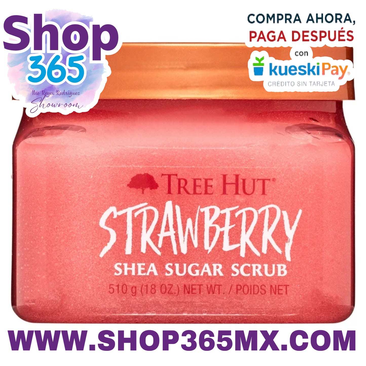 Tree Hut Shea Sugar Exfoliante Corporal Fresa, 18 oz