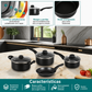 Mainstays Juego de utensilios de cocina antiadherentes de 7 piezas, color negro