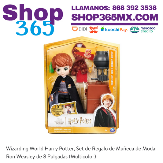 Wizarding World Harry Potter, Set de Regalo de Muñeca de Moda Ron Weasley de 8 Pulgadas (Multicolor)