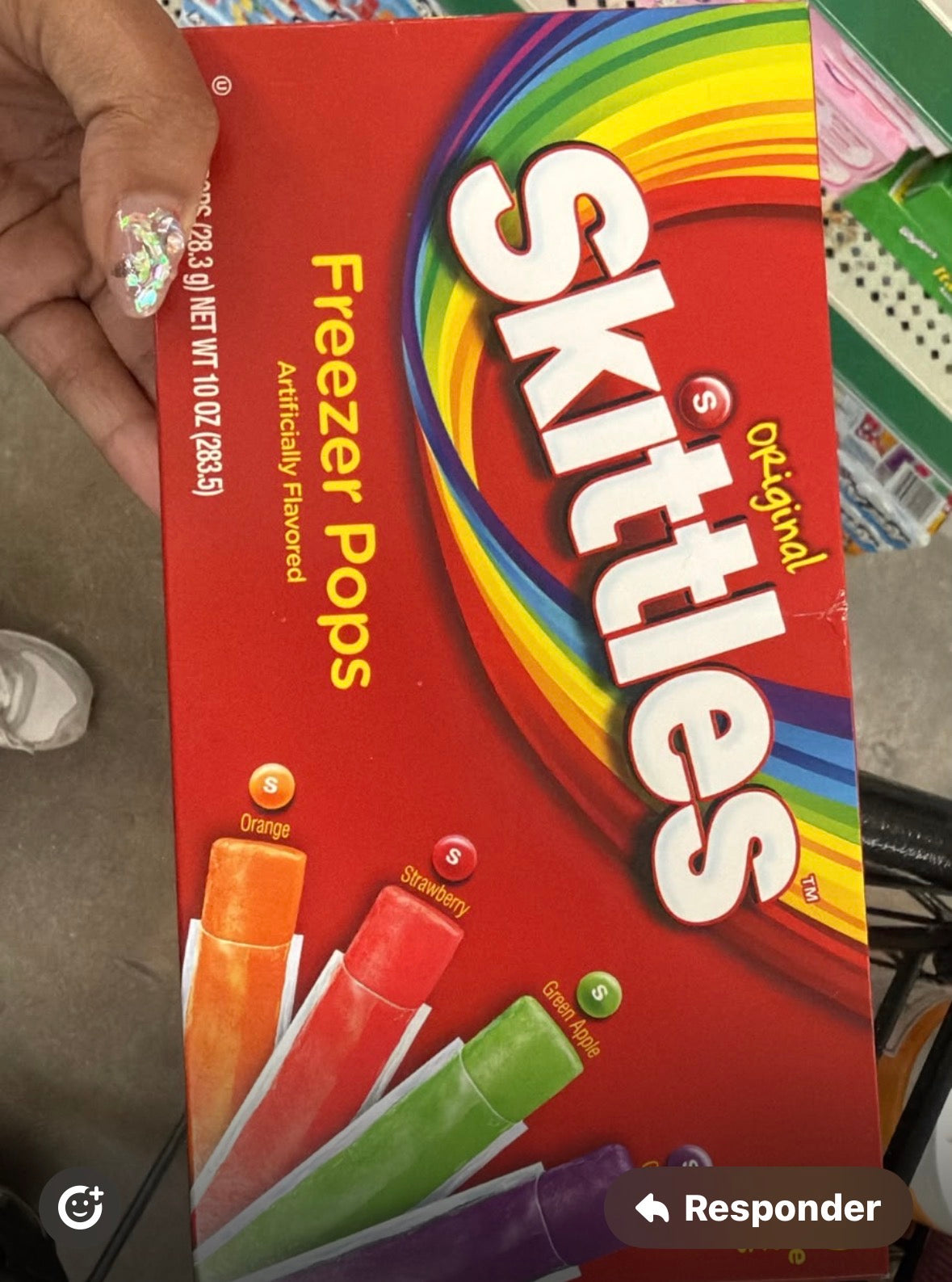 Skittles Freezer pops