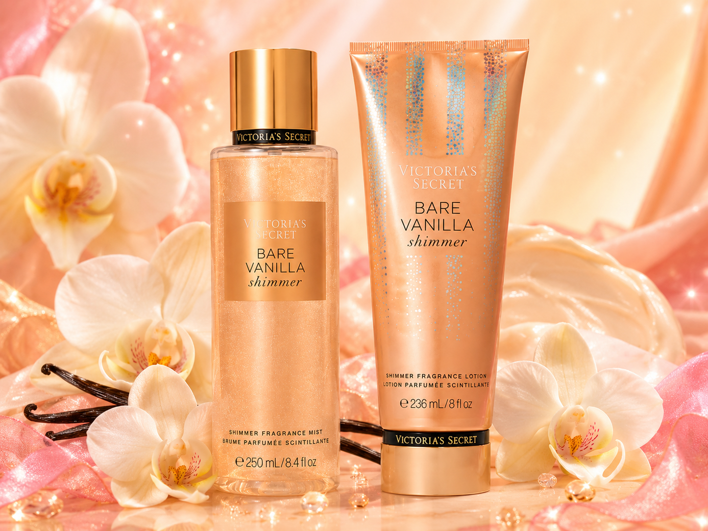 Set Victoria’s Secret Bare Vanilla Shimmer – Vainilla Cremosa con Brillo Radiante